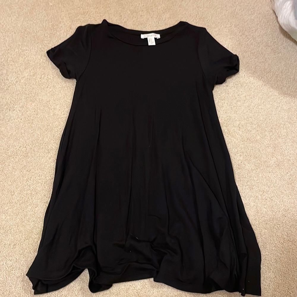 Forever 21 Black T-Shirt Dress